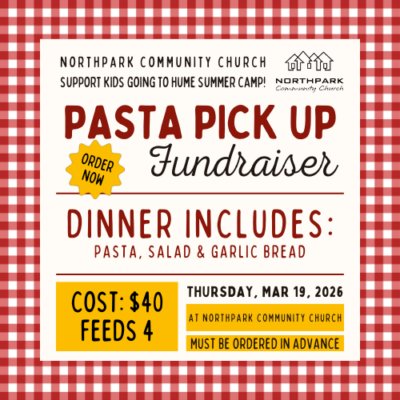 Pasta Pick Up Fundraiser